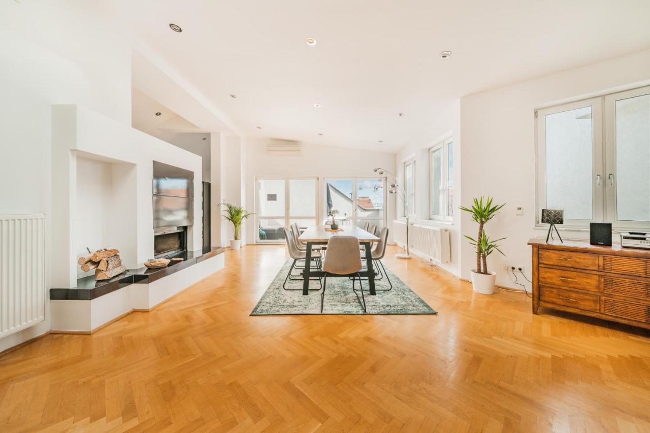 Penthouse Apartment - Sauna - Terrasse - Kamin - Ac Viena Exterior foto